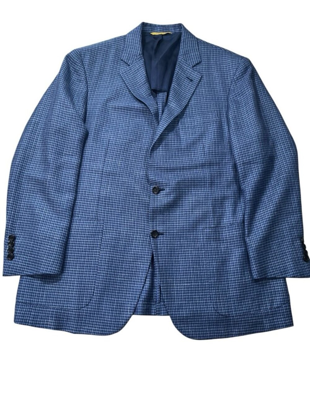 Canali Kei Houndstooth Unlined Wool Silk Linen Sport Coat Jacket Men's 46R/56EU